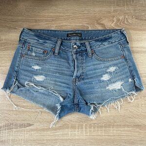 ABERCROMBIE High Waisted Denim Shorts
